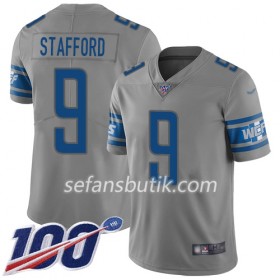Detroit Lions Tröjor Matthew Stafford 9 Nike Grå 100th - Herr